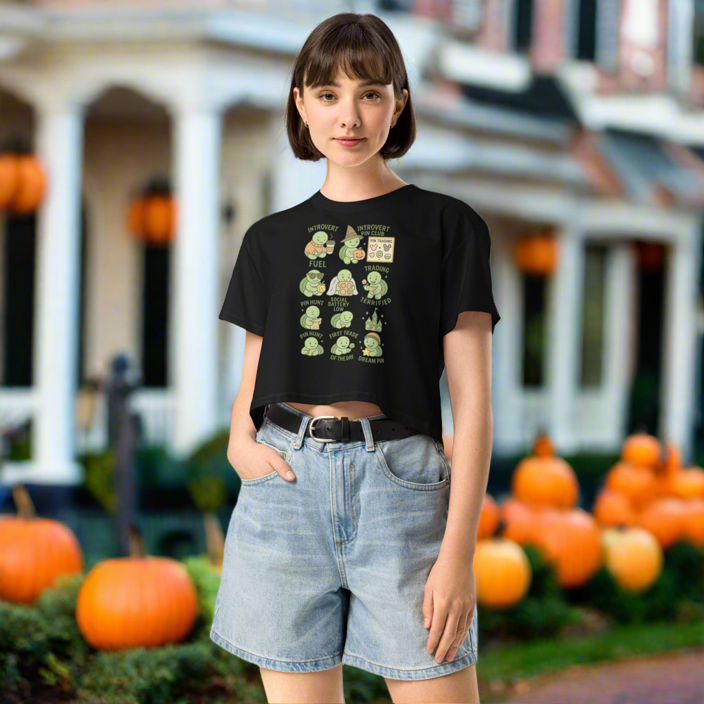 Introvert Halloween crop top