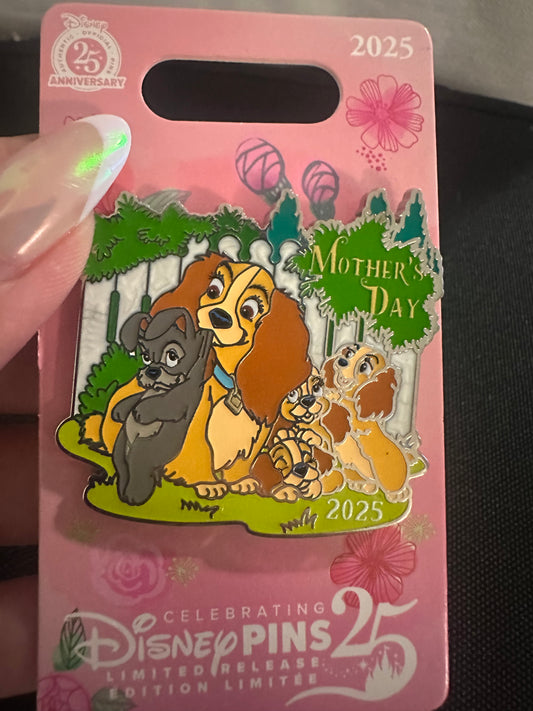 🌸 Mother’s Day 2025 – Lady and the Tramp Disney Pins 25th Anniversary