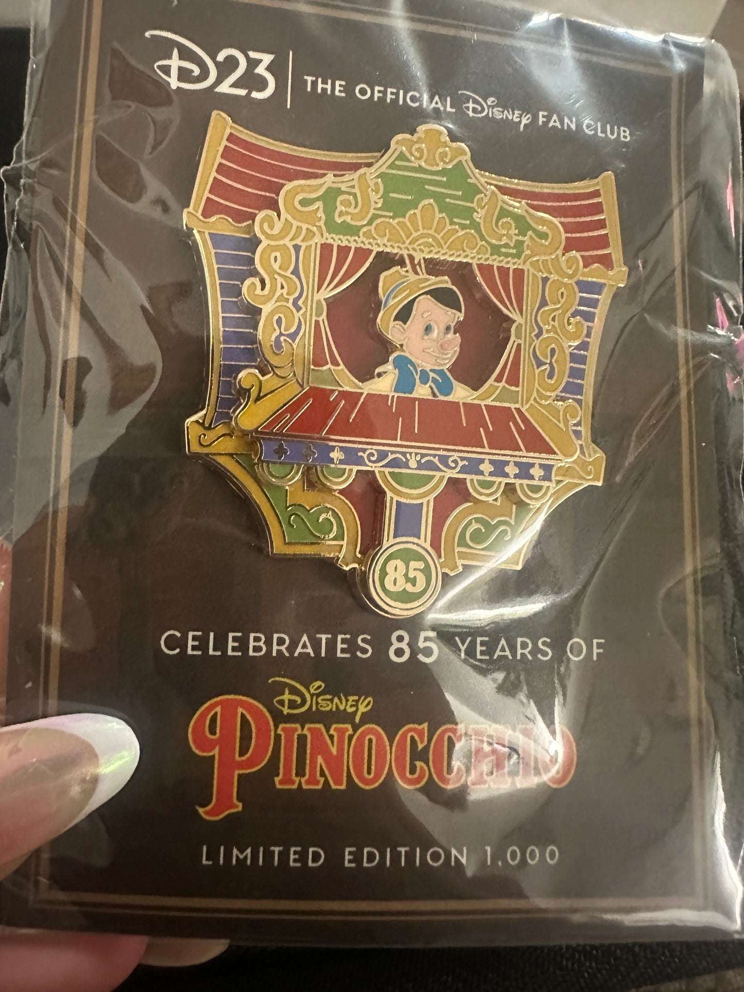 D23 Exclusive – Pinocchio 85th Anniversary Limited Edition Pin (LE 1,000) 🪵