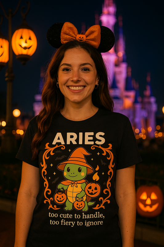 Aries – Fiery Pumpkin Witch Turtle